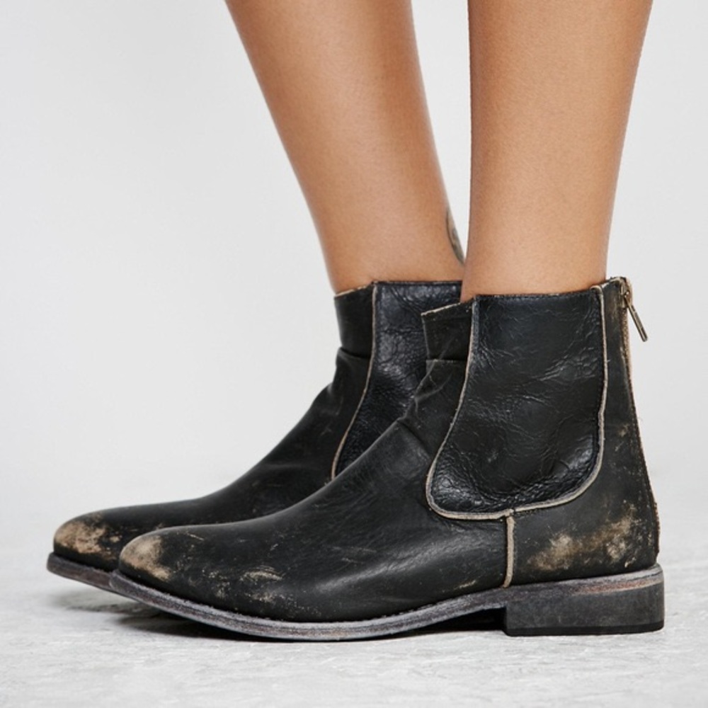 Free People x Matisse distressed leather boots